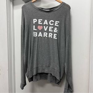 Peace Love Barre Sweater Spiritual Gangster